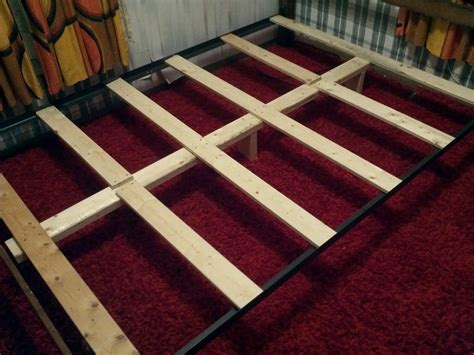 diy stop metal box spring from slipping off frame|box spring not sliding.